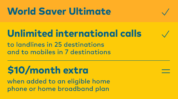 International call rate | World Saver Ultimate